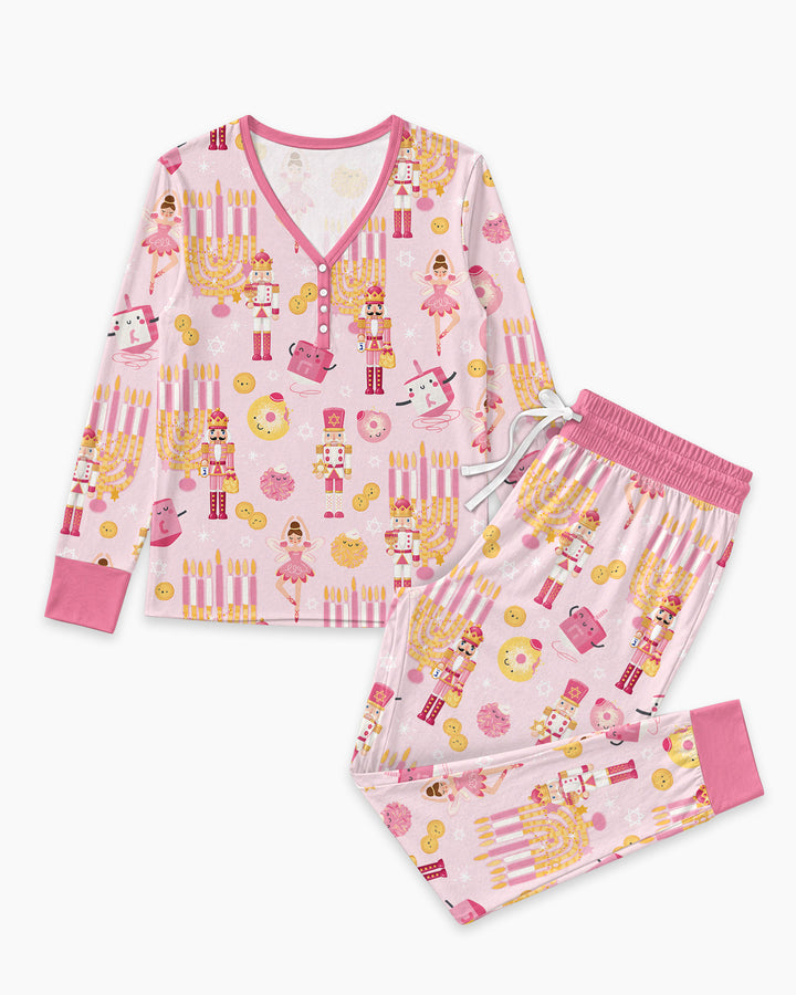 Hanukkah Nutcracker King Family Matching Bamboo Women Pajama Set