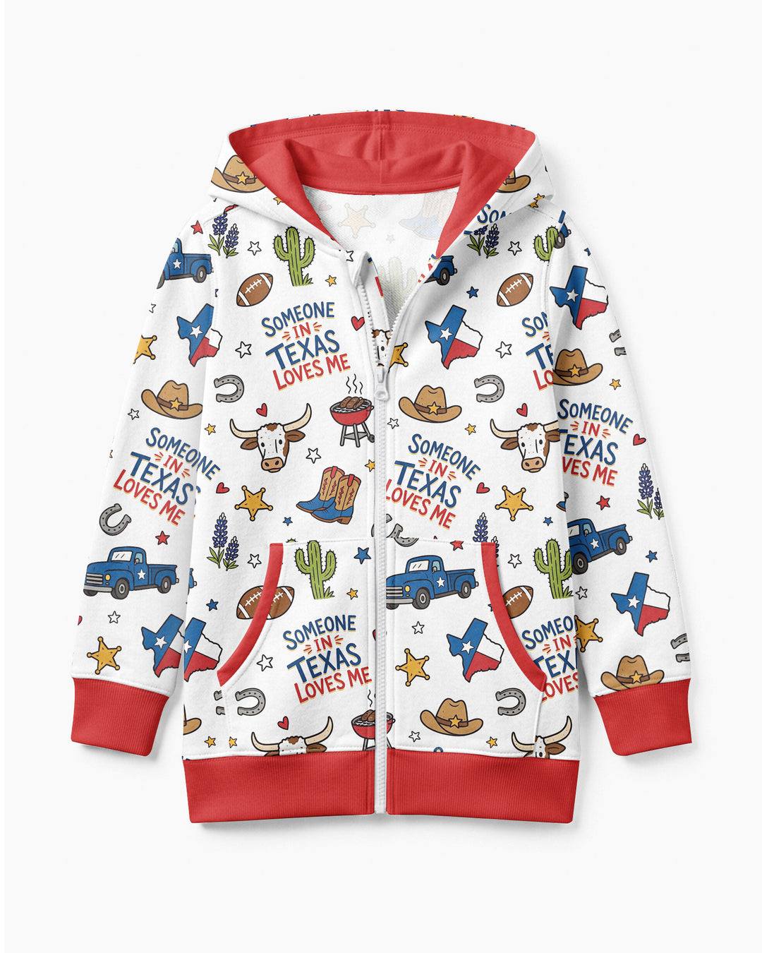 Someone in Texas Loves Me Bamboo Zip Hoodie