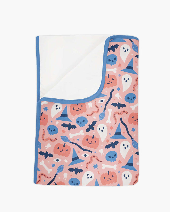Pastel Pumpkins Skulls And Witch Craft Bamboo Blanket