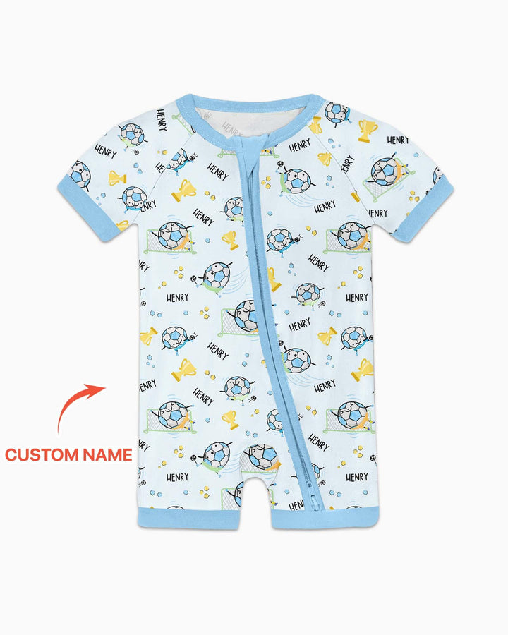 Custom Name Soccer Dad Team Matching Bamboo Shorty Zippy