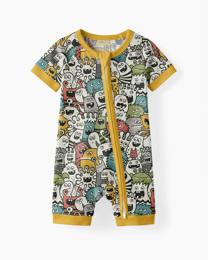 Monsters And Friends Bamboo Shorty Zippy