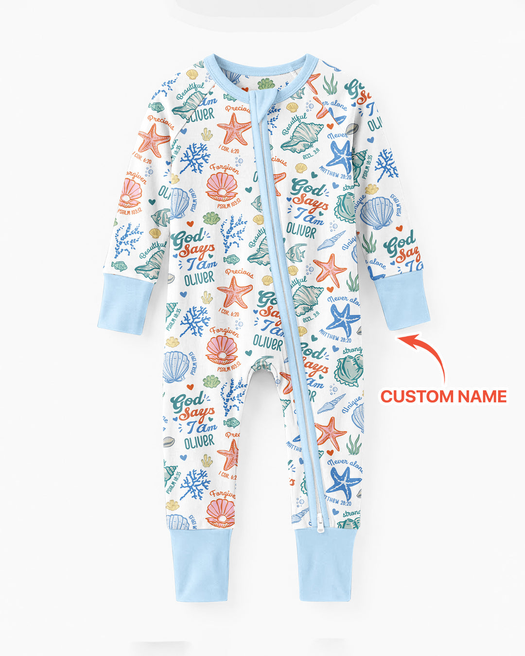 Coastal God Says I Am Custom Name Bamboo Convertible Zippy