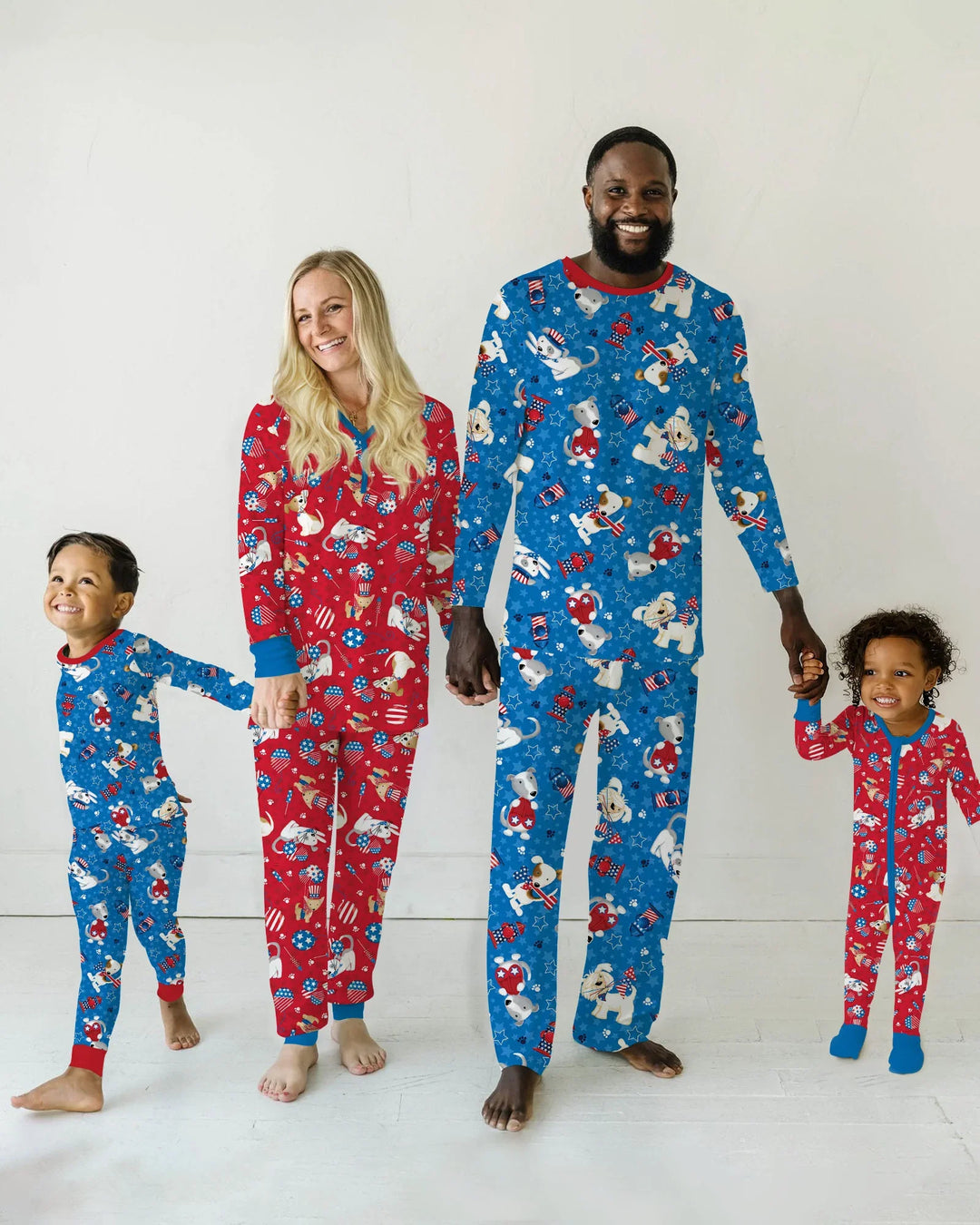 Red, White & Woof Family Matching Bamboo Two Piece Long Sleeve Pajama Set