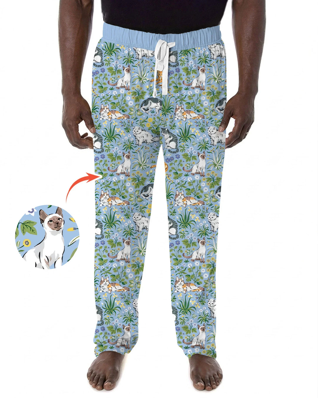 Kitten Garden Family Matching Men's Pajama Set