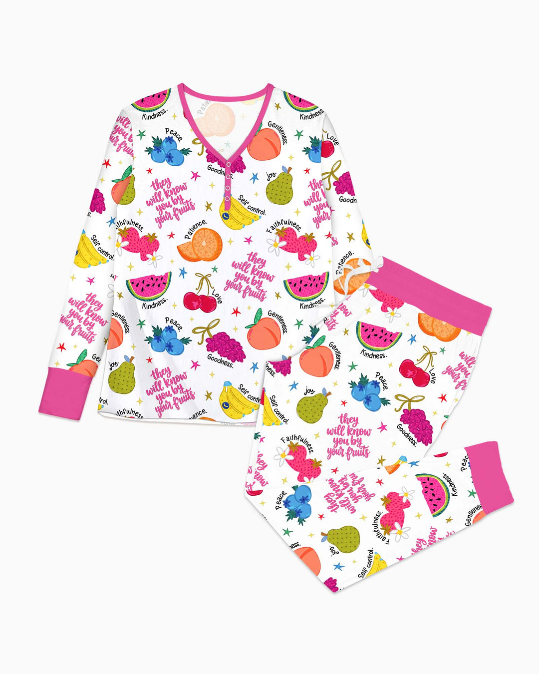 They Will Know You By Your Fruits Bamboo Women Pajama Set