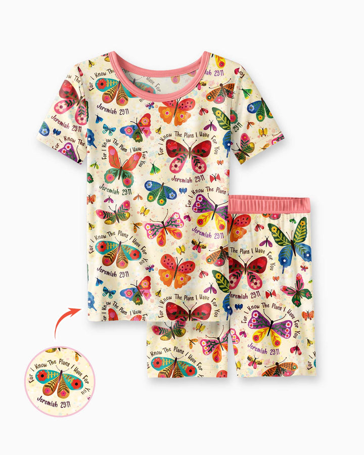 For I Know The Plans I Have For You Two Piece Short Sleeve Shorts Pajama Set