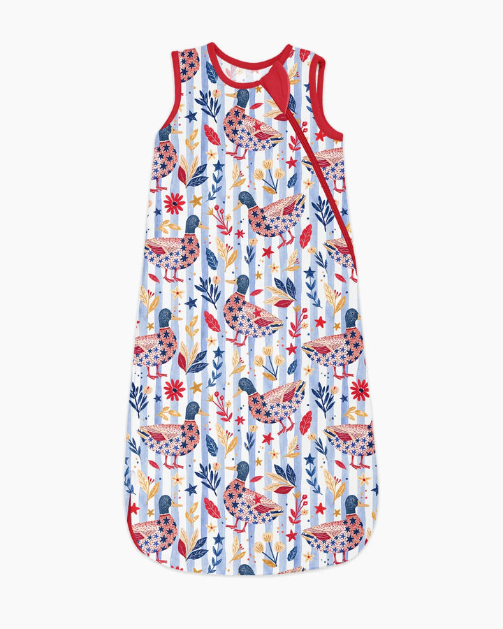 Patriotic Mallard Duck Bamboo Sleep Bag