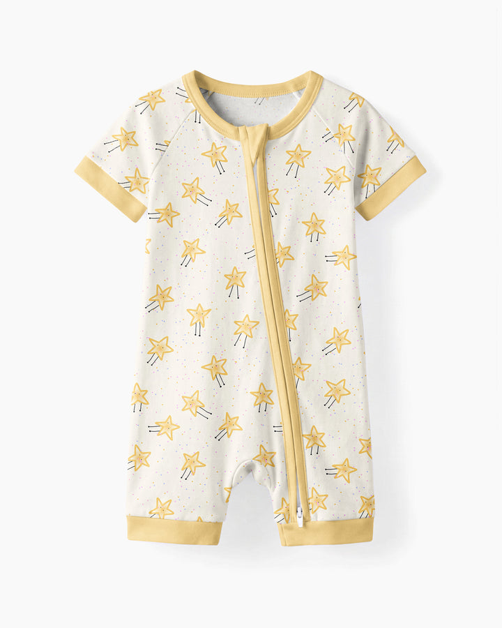 Happy Little Stars Family Matching Bamboo Shorty Zippy