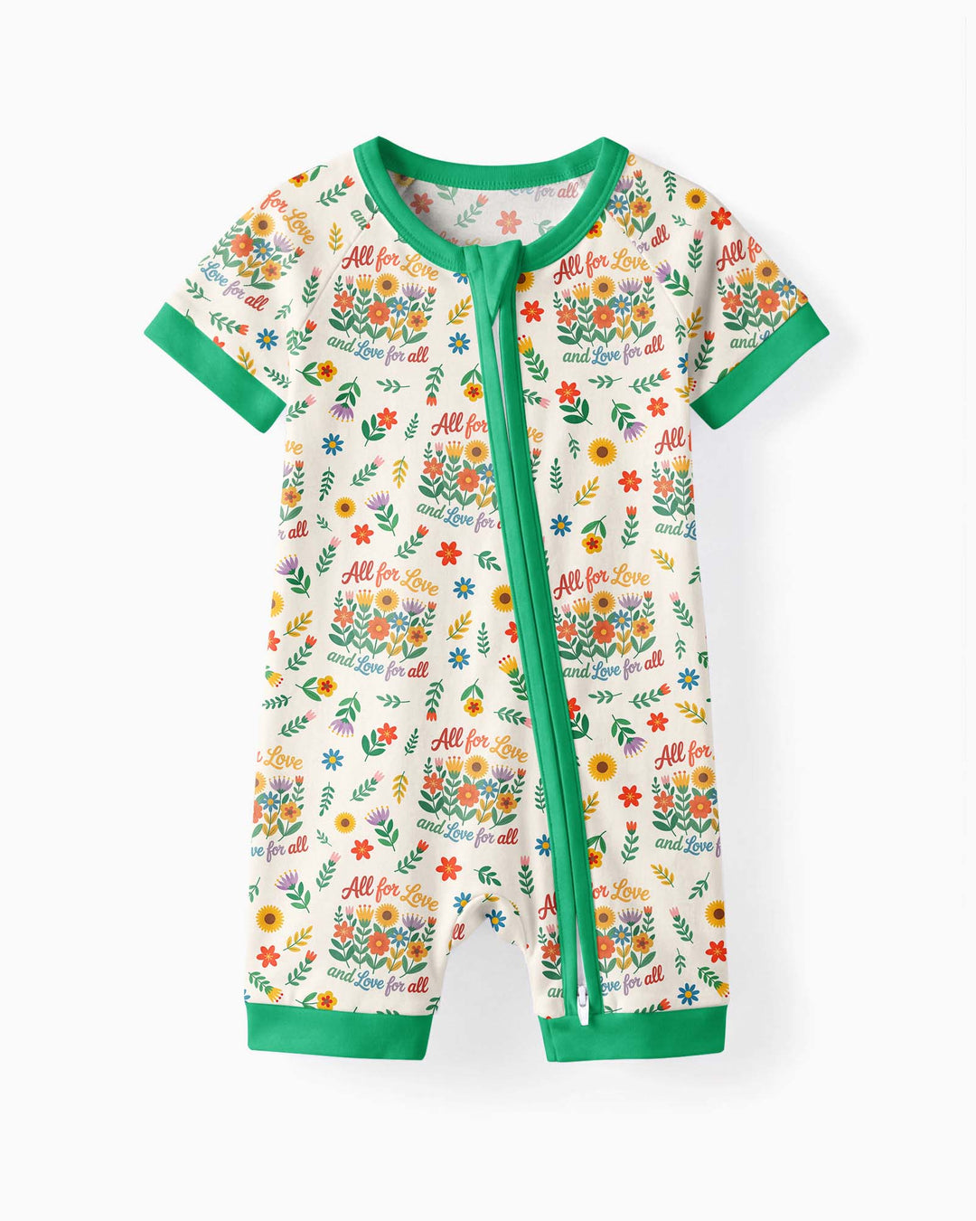 Love For All Family Matching Bamboo Shorty Zippy