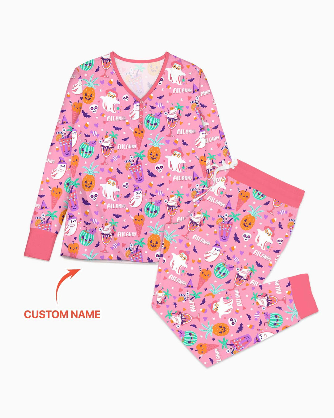 Summerween Doodles Bamboo Women Pajama Set
