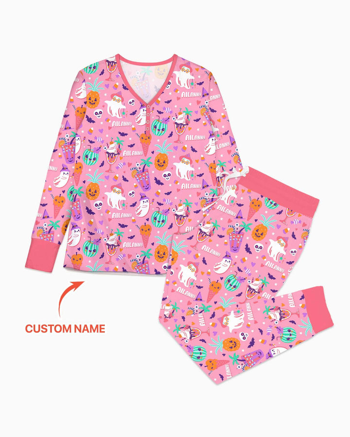 Summerween Doodles Bamboo Women Pajama Set
