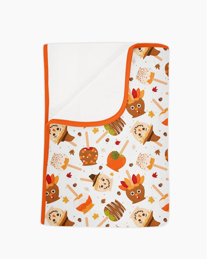 Fall Caramel Apple Family Matching Bamboo Blanket