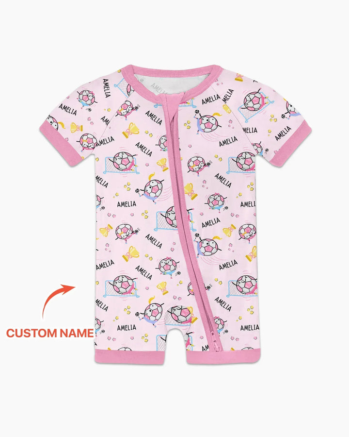 Custom Name Soccer Dad Team Matching Bamboo Shorty Zippy