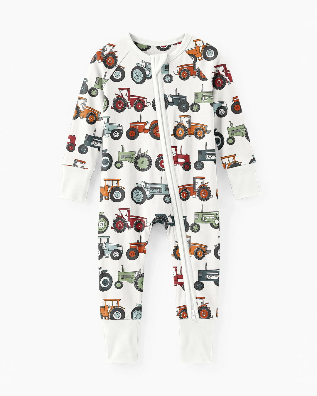 Tiny Tractors Bamboo Convertible Zippered Romper