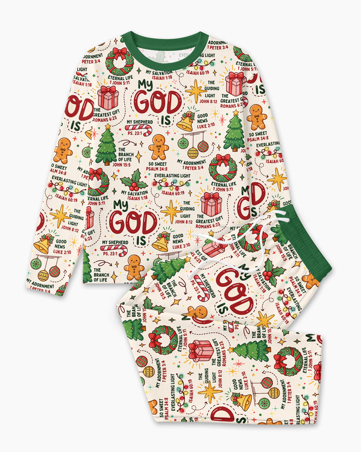 Christmas My God Is Bamboo Men's Pajama Set