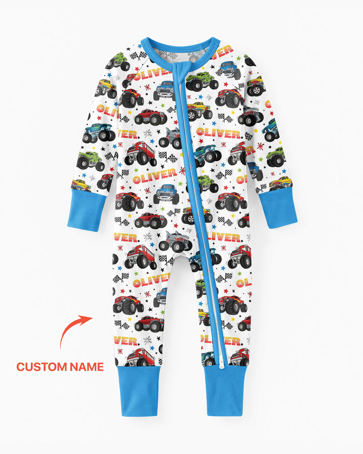 Personalized Monster Trucks Bamboo Convertible Zippy