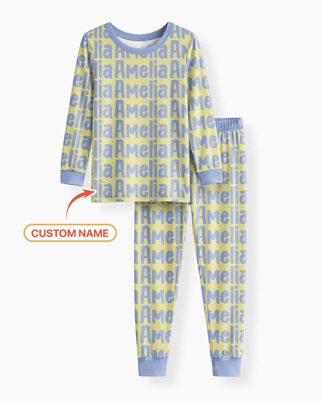 Little Letters Bamboo Two Piece Long Sleeve Pajama Set Bamboo Two Piece Long Sleeve Pajama Set
