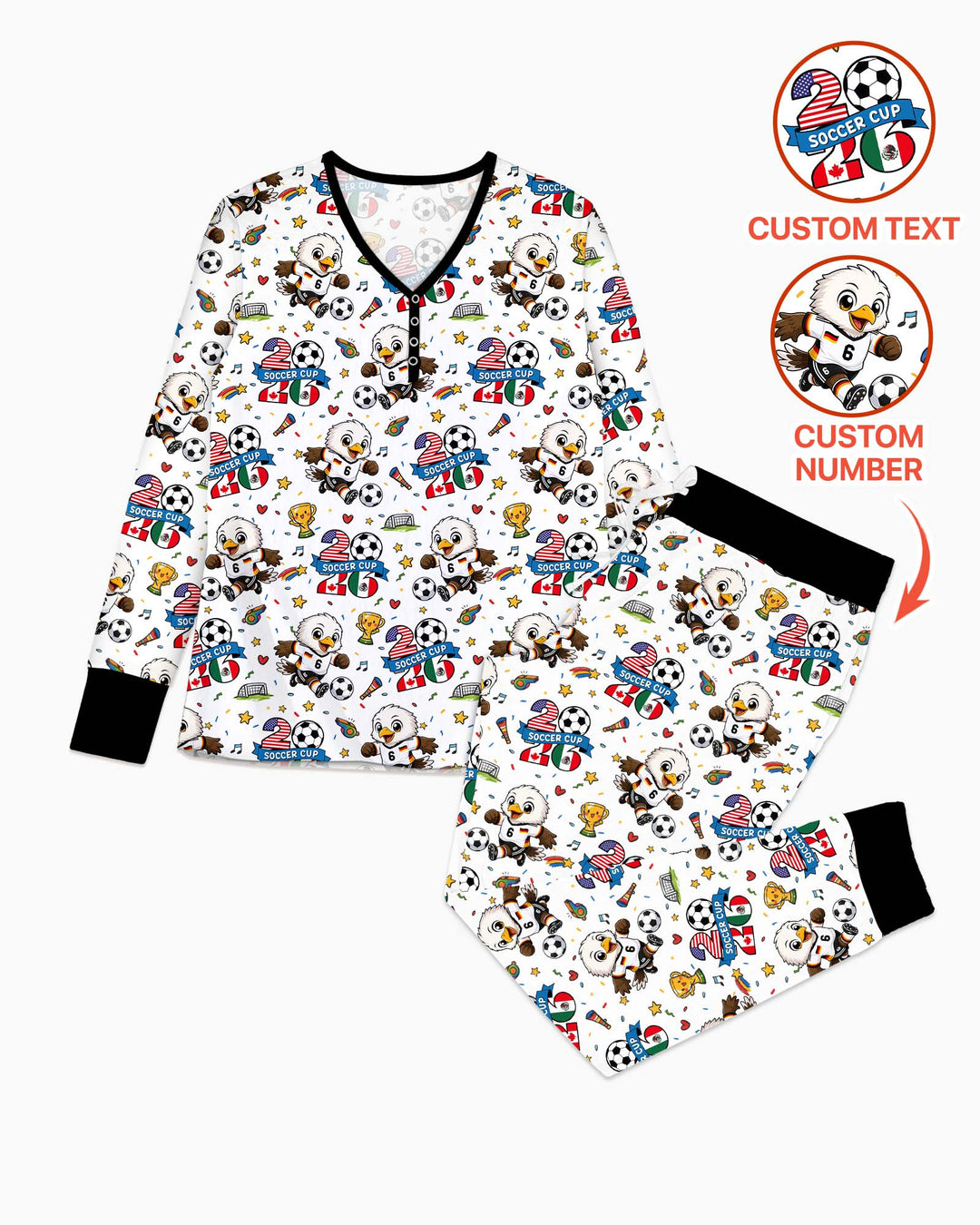 We Are The Champions Soccer Cup 2026 Bamboo Women Pajama Set