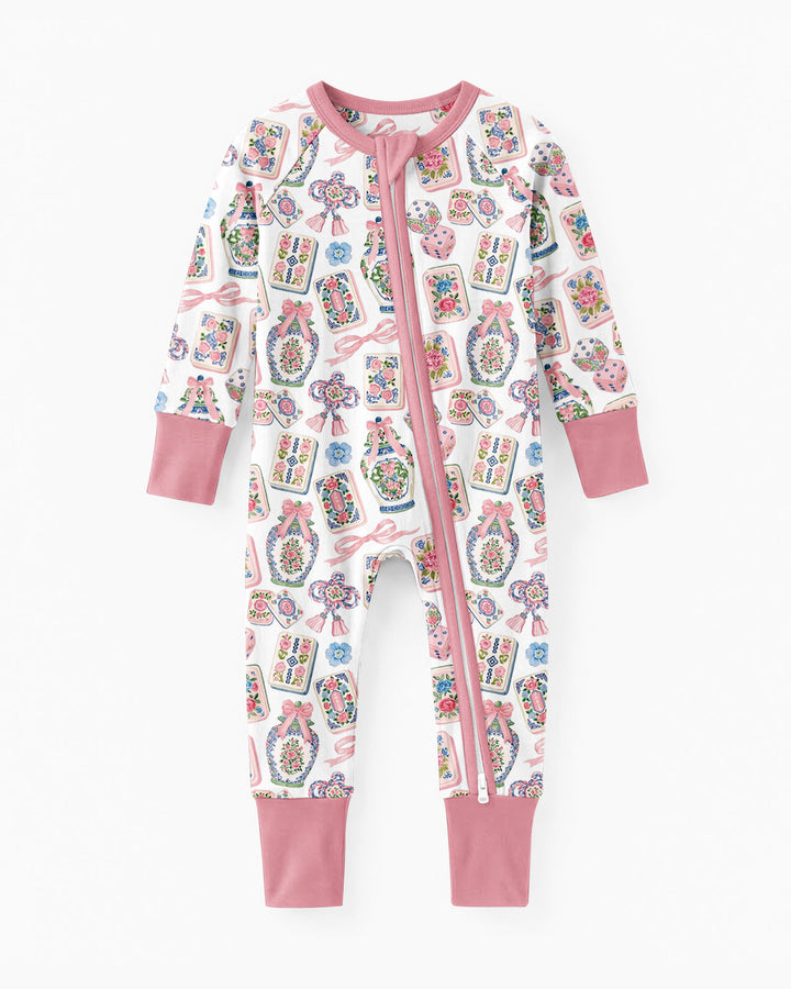 Chinoiserie Mahjong Mommy & Me Matching Bamboo Convertible Zippy
