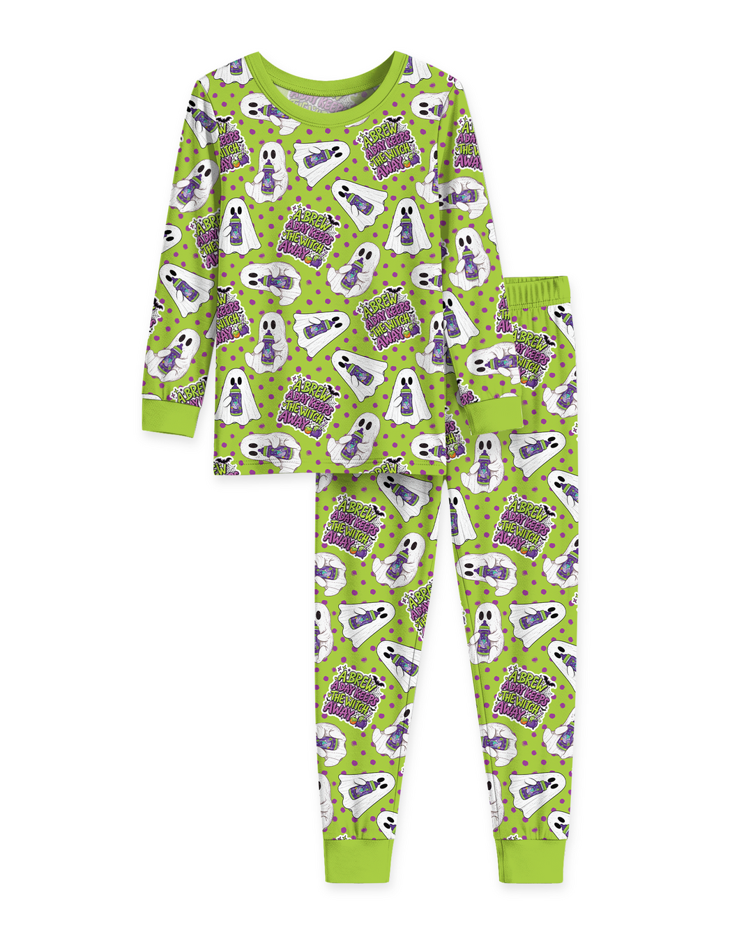 Boo Brew Ghosts Bamboo Two Piece Long Sleeve Pajama Set