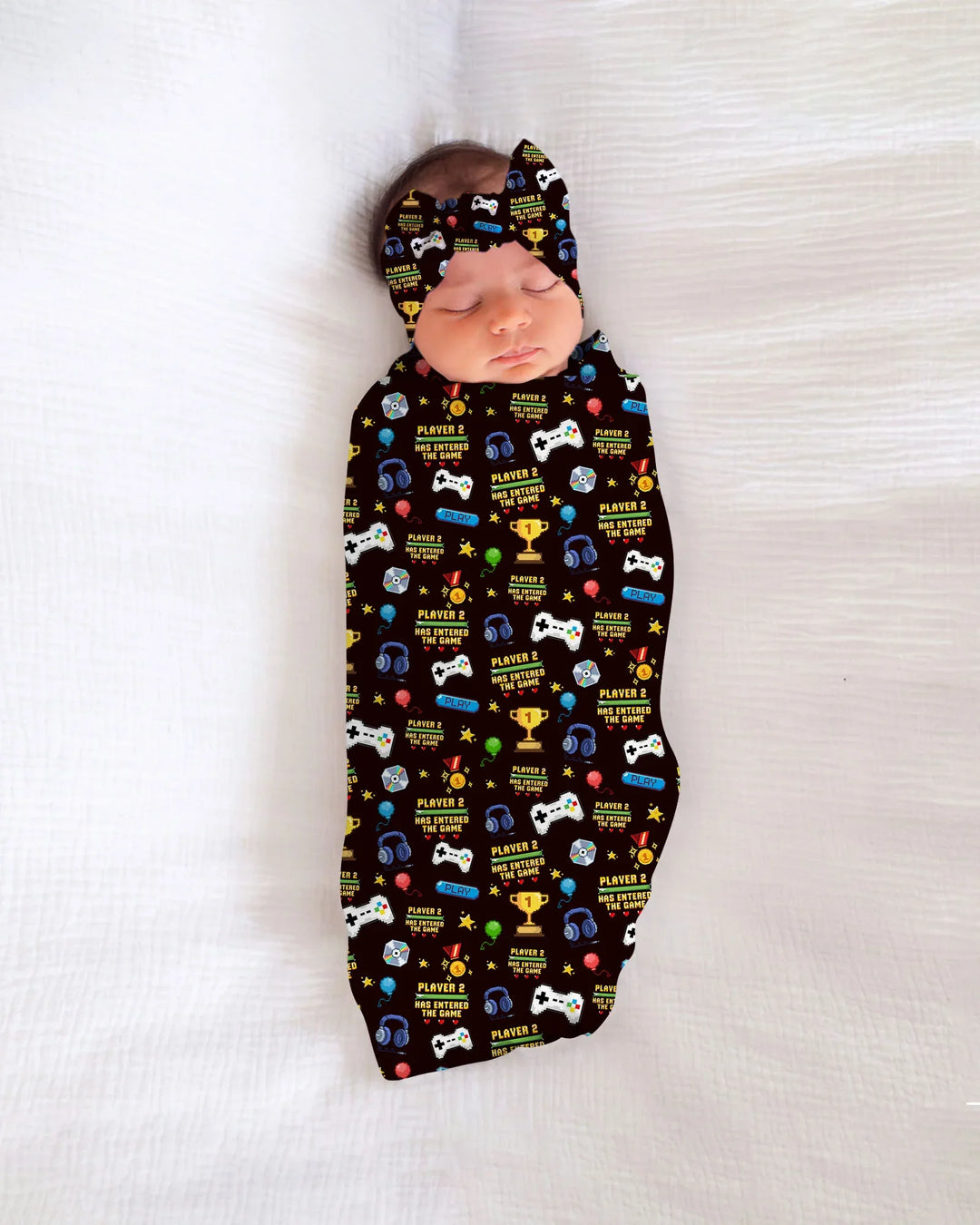 Leveled Up Daddy & Me Matching swaddle blanket