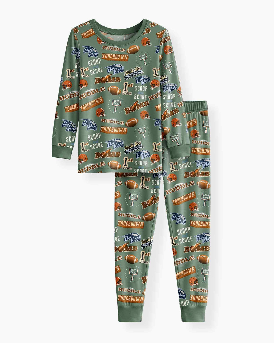 Template Bamboo Two Piece Long Sleeve Pyjamas Set