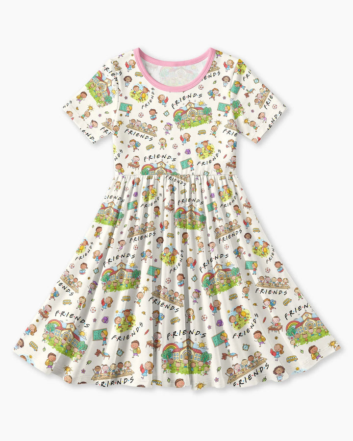 School Friends Forever Bamboo Twirl Dress