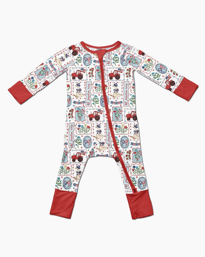 Patriotic USA Silly Goose Family Matching Bamboo Convertible Zippy