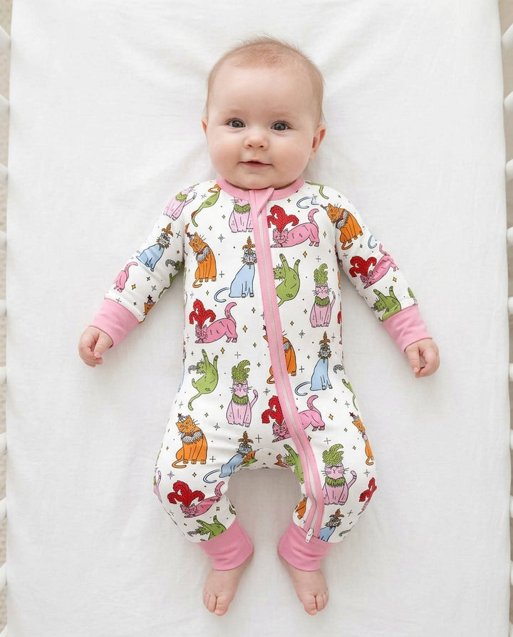 Whimsical Cats Bamboo Convertible Zippy