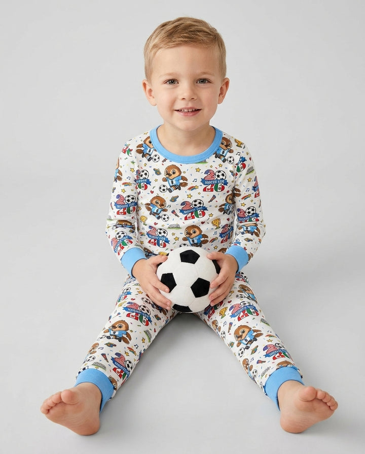 We Are The Champions Soccer Cup 2026 Bamboo Two Piece Long Sleeve Pajama Set