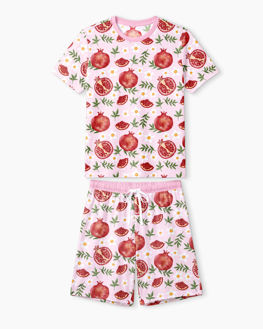 Pomegranate Garden Joy Family Matching Bamboo Men Short Sleeve Short Pajama Set
