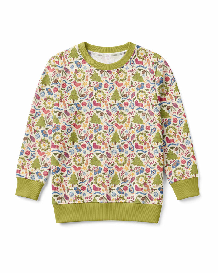 All Over Christmas Fun Bamboo Crewneck Sweatshirt