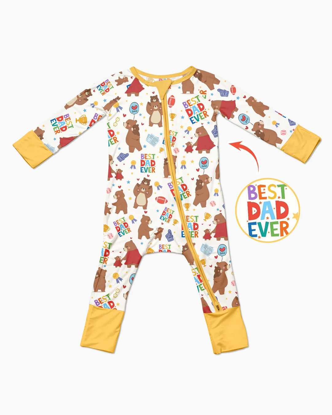 Best Daddy Bear Ever Family Matching Bamboo Convertible Zippy