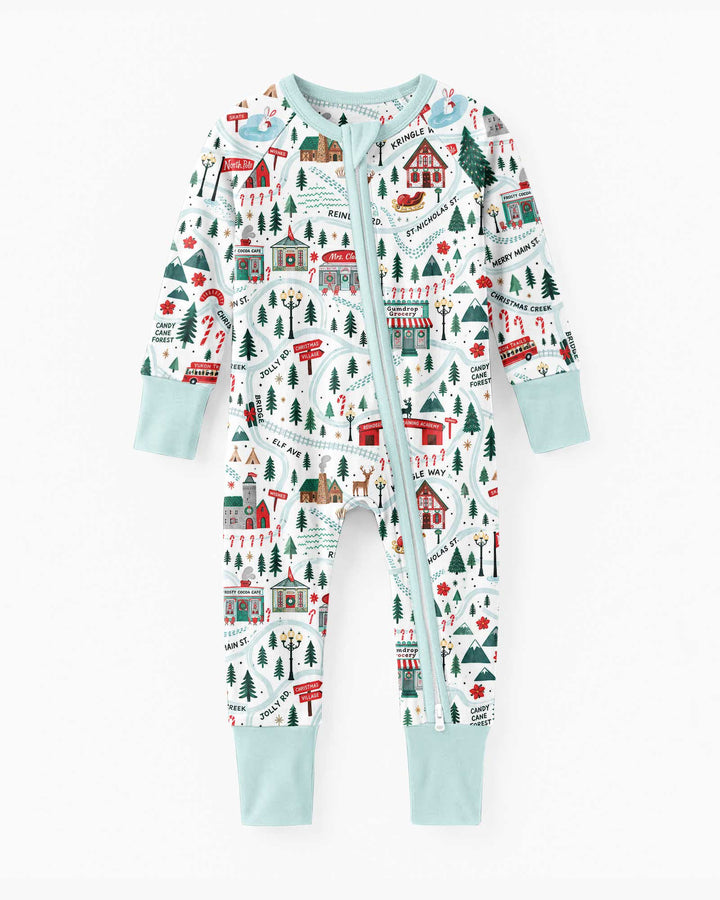 Whimsical North Pole Map Bamboo Convertible Zippy