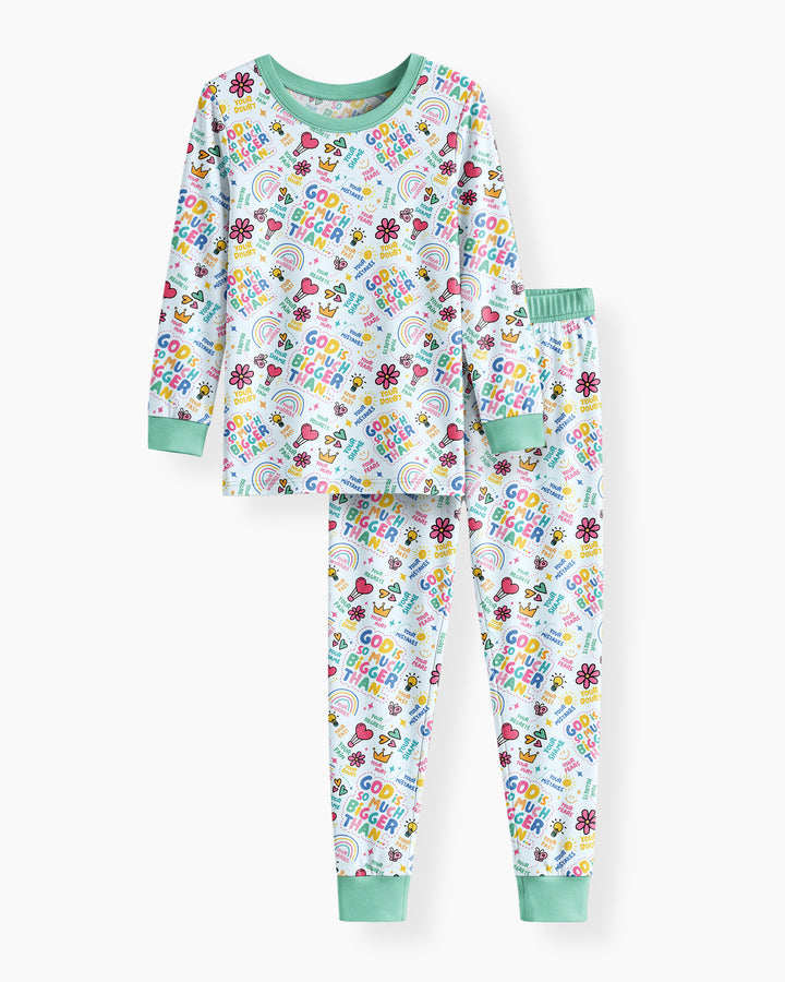 Template Bamboo Two Piece Long Sleeve Pyjamas Set