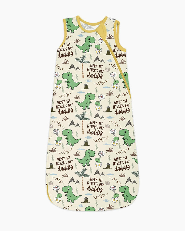First Father's Day Daddysaurus Bamboo Sleep Bag