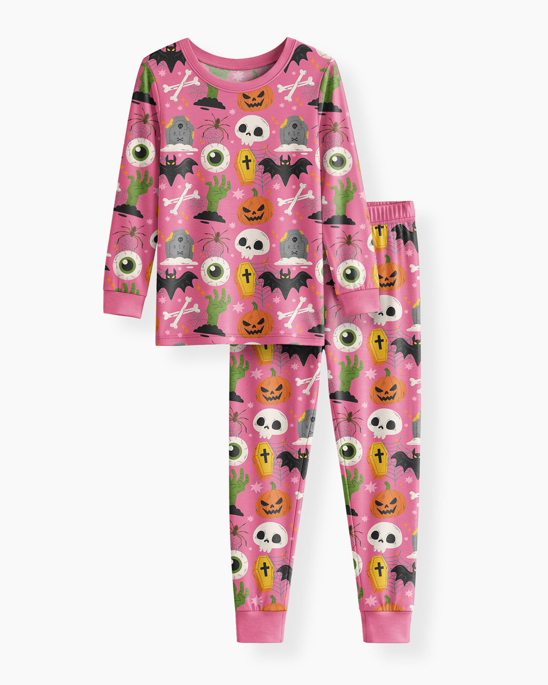 Little Monsters Bamboo Two Piece Long Sleeve Pyjamas Set For Halloween