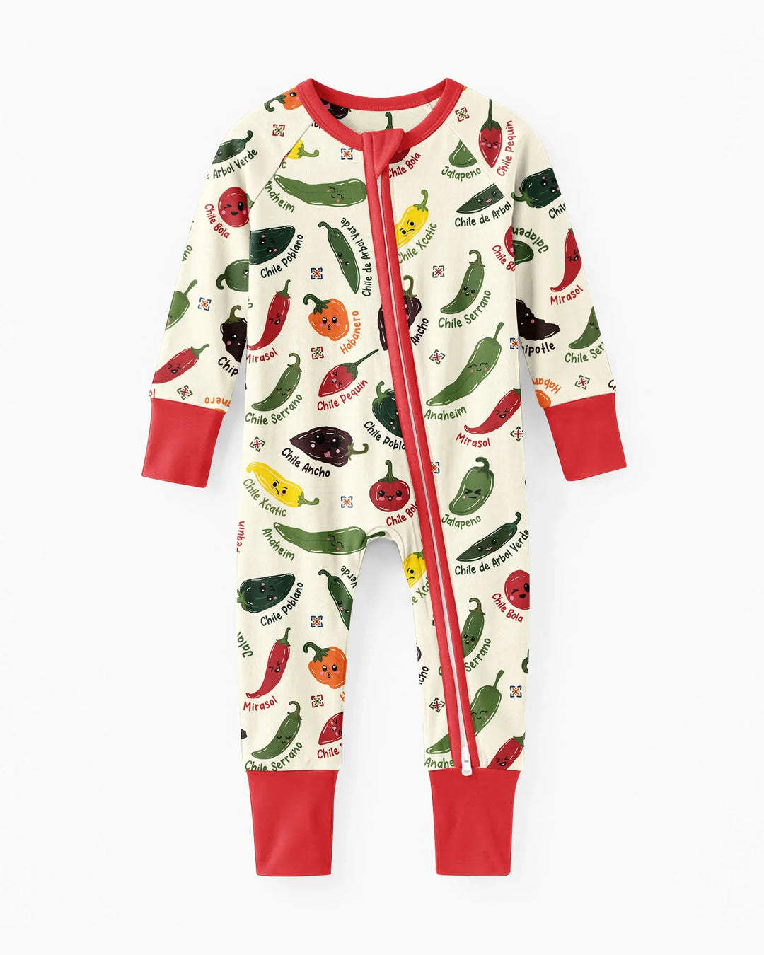 Kawaii  Mexican Chiles Bamboo Convertible Zippy