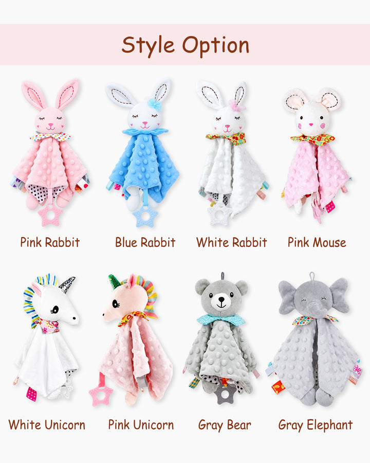 Minky Dot Lovey Baby Security Blanket