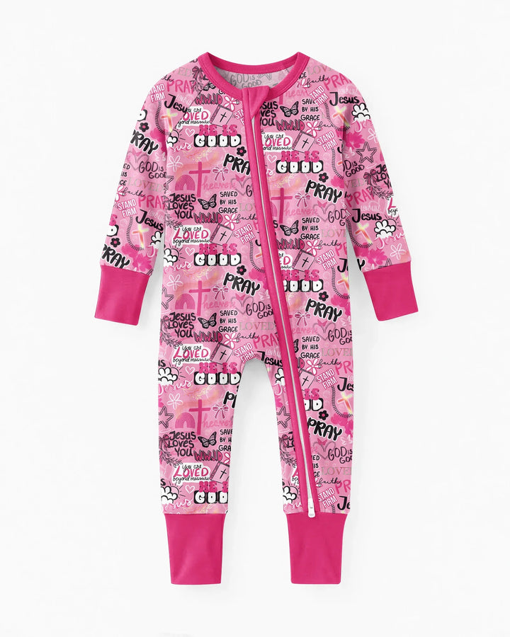 Pink Faith & Grace Bamboo Convertible Zippy