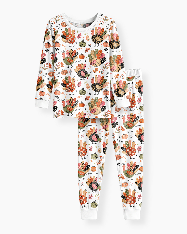 Boho Turkey Bamboo Two Piece Long Sleeve Pajama Set