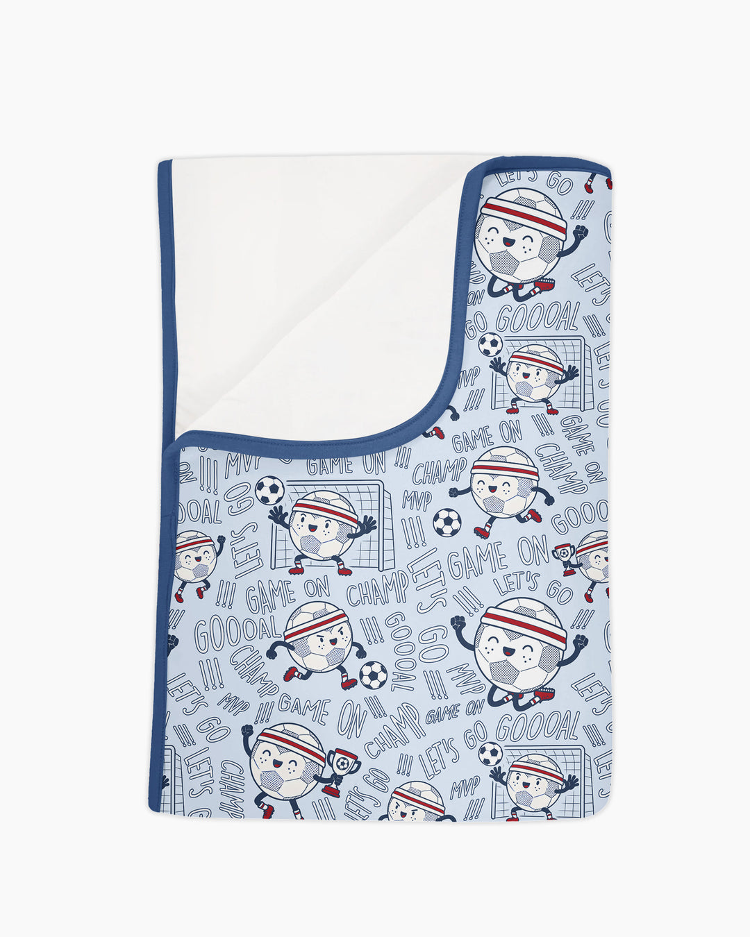 Happy Soccer Ball Family Matching Bamboo Blanket