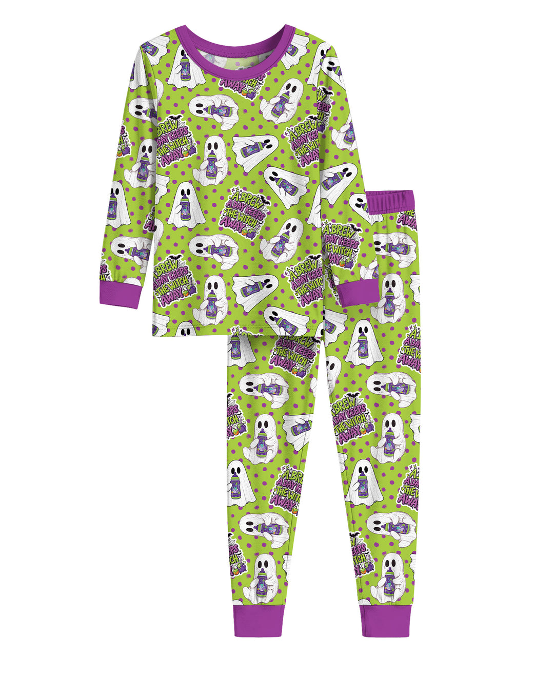 Boo Brew Ghosts Bamboo Two Piece Long Sleeve Pajama Set