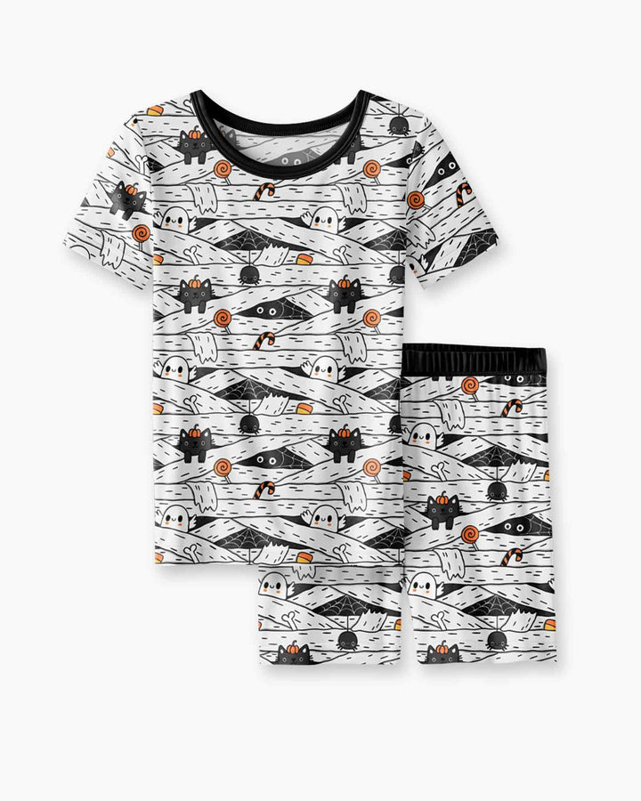 Template Bamboo Two Piece Short Sleeve Shorts Pyjamas Set
