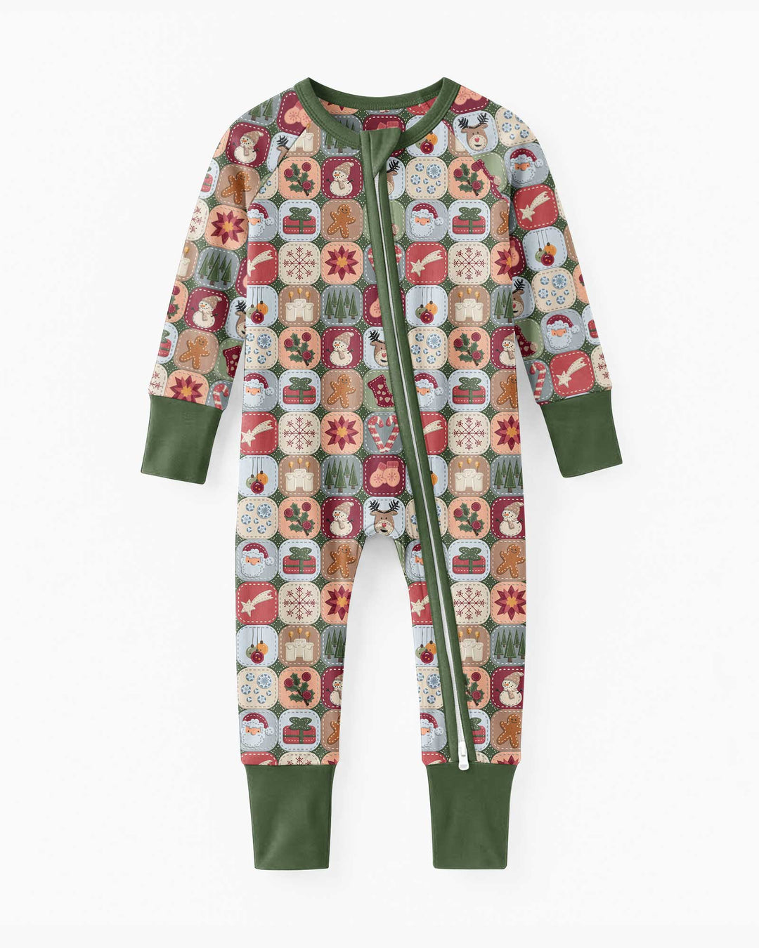 Christmas Felt Patchwork Bamboo Convertible Zippy
