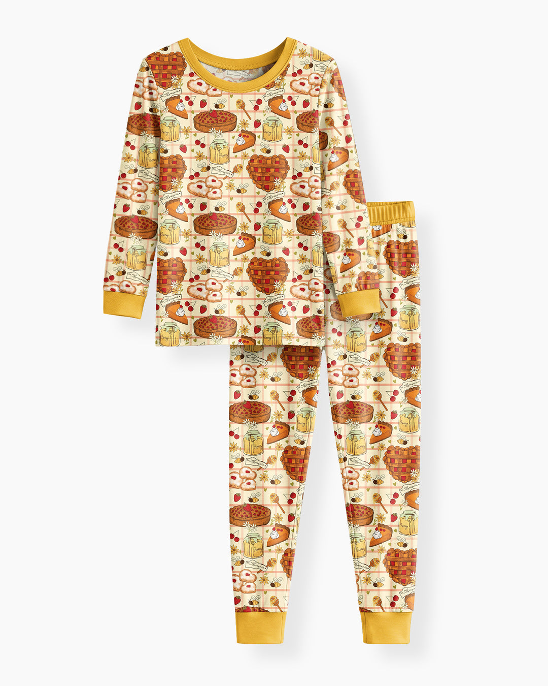 Harvest Pie Picnic Bamboo Two Piece Long Sleeve Pajama Set