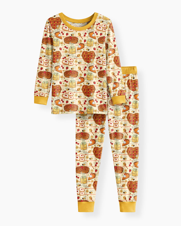 Harvest Pie Picnic Bamboo Two Piece Long Sleeve Pajama Set