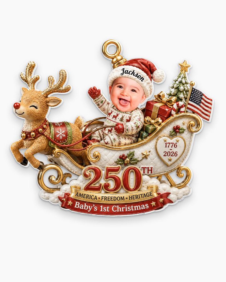 America 250 Baby Personalized 1-Side Photo Acrylic Ornament