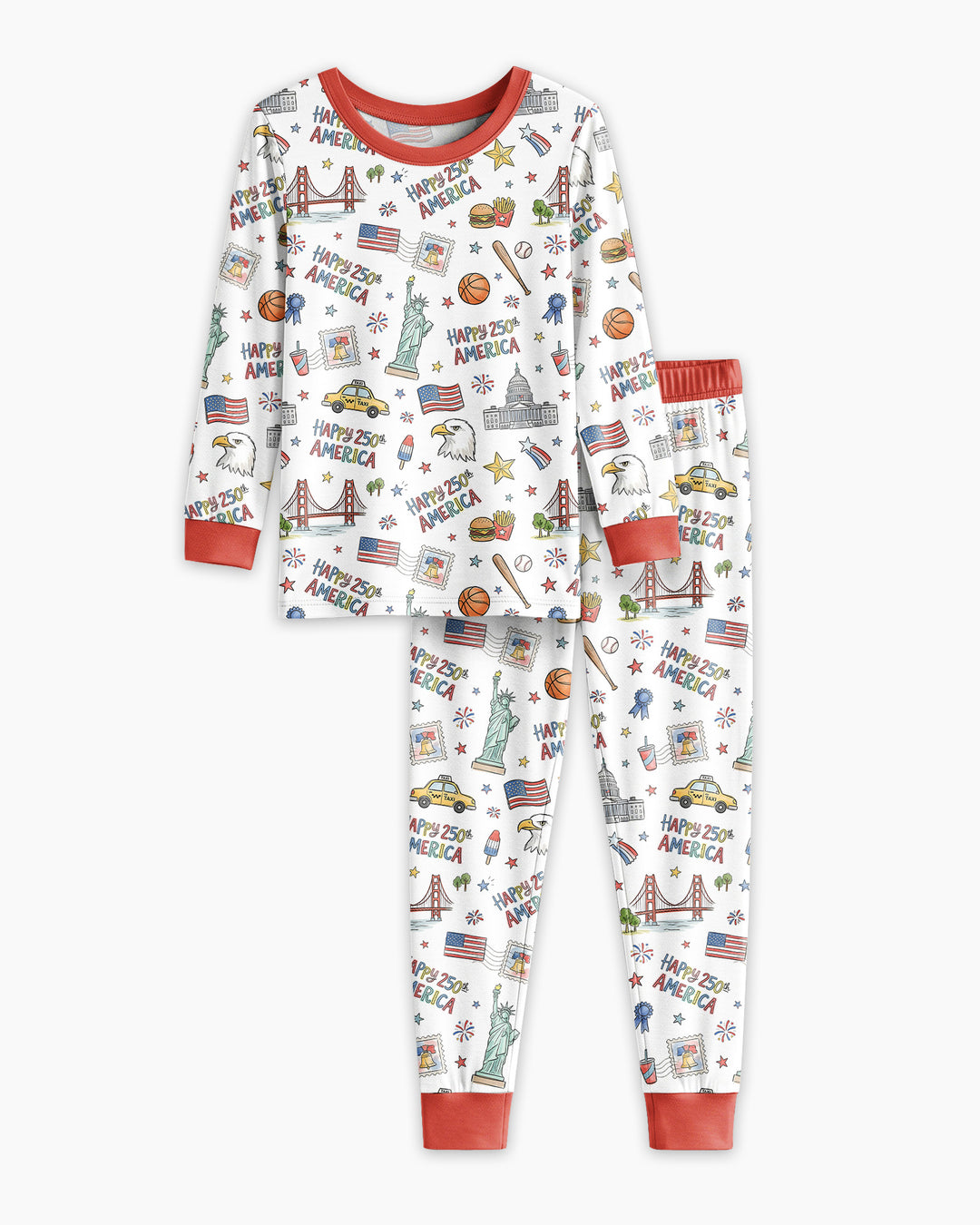 America 250 Celebration Bamboo Two Piece Long Sleeve Pajama Set