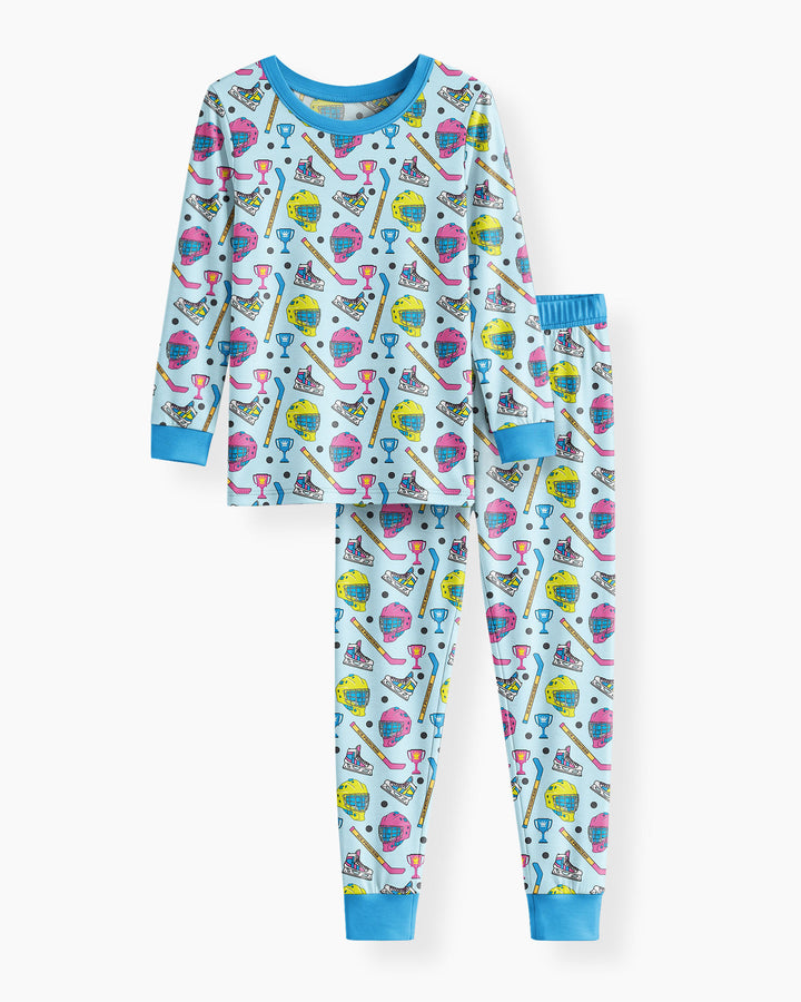 The Ice Hockey Princess Bamboo Two Piece Long Sleeve Pajama Set